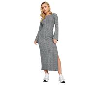 PixieGirl Petite Black Twist Back Ribbed Midi Dress Petite
