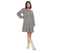 PixieGirl Petite Black Woven Dash Smock Mini Dress Petite