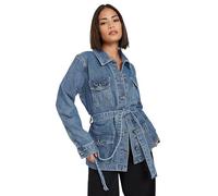 PixieGirl Petite Blue Belted Utility Denim Jacket Petite