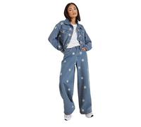 PixieGirl Petite Blue Denim Daisy Embroidered Jacket Petite
