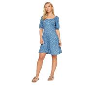 PixieGirl Petite Blue Ditsy Floral Print Mini Dress Petite
