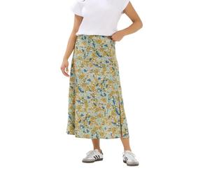 PixieGirl Petite Blue Floral Midi Skirt Petite