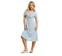 PixieGirl Petite Blue Floral Tie Front Midi Dress Petite