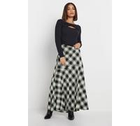 Pixiegirl Petite Blurred Check Maxi Skirt In Black Black 12