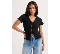 Pixiegirl Petite Bow Tie Top In Black Black 16