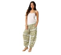 PixieGirl Petite Brown Abstract Harem Trousers Petite