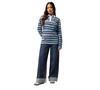 PixieGirl Petite Brown & Blue Striped Cotton Rugby T-Shirt Petite