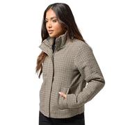 PixieGirl Petite Brown Check Funnel Neck Coat Petite
