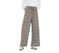 PixieGirl Petite Brown Check Wide Leg Scuba Trousers Petite