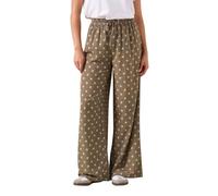 PixieGirl Petite Brown Leopard Print Crepe Wide Leg Trousers Petite