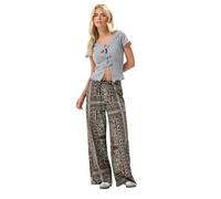 PixieGirl Petite Brown Paisley Tie Waist Trousers Petite