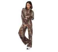PixieGirl Petite Brown Soft Touch Leopard Print Jumper Petite