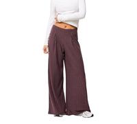 PixieGirl Petite Burgundy Red Pinstripe Palazzo Wide Leg Trousers Petite