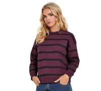 PixieGirl Petite Burgundy Red Stripe Sweatshirt Petite