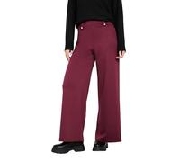 PixieGirl Petite Burgundy Red Tailored Tab Wide Leg Trousers Petite