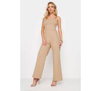 Pixiegirl Petite Bust Detail Jumpsuit In Light Brown Light Brown