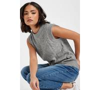 Pixiegirl Petite Cable Knit Vest Top In Grey Grey 12-14