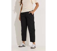 Pixiegirl Petite Cargo Barrel Trousers In Black Black