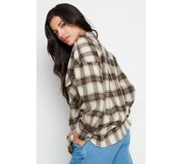 Pixiegirl Petite Check Shirt In Brown Brown 16