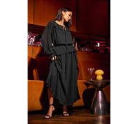 Pixiegirl Petite Chiffon Frill Maxi Dress In Black Black 8