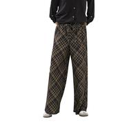 PixieGirl Petite Chocolate Brown Check Wide Leg Trousers Petite