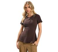 PixieGirl Petite Chocolate Brown Cotton Cinched Waist Top Petite