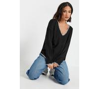 Pixiegirl Petite Contrast Stitch Jumper In Green Green 6-8