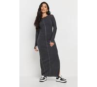 Pixiegirl Petite Contrast Stitch Maxi Dress In Grey Grey 6