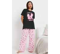 Pixiegirl Petite Cowboy Slogan Pyjama Set In Pink Pink 6-8