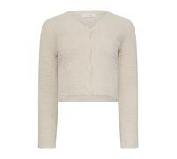 PixieGirl Petite Cream Fluffy Fleece Cropped Cardigan Petite