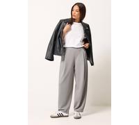 Pixiegirl Petite Crinkle Barrel Leg Trousers In Pale Grey Pale Grey