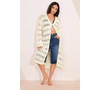 PixieGirl Ivory White Crochet Maxi Tie Cardigan Petite