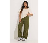 Pixiegirl Petite Cuffed Cargo Trousers In Dark Green Dark Green 12S