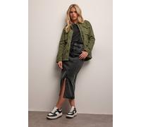 Pixiegirl Petite Denim Midi Skirt In Black Black 16
