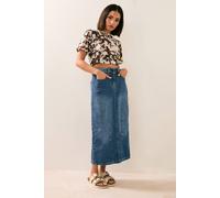 Pixiegirl Petite Denim Midi Skirt In Blue Blue 14