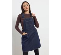 Pixiegirl Petite Denim Pinafore Dress In Indigo Indigo