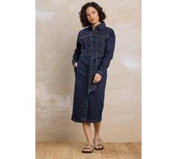 Pixiegirl Petite Denim Tie Dress In Dark Navy Dark Navy