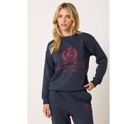 Pixiegirl Petite Embroidered Sweatshirt In Dark Navy Dark Navy