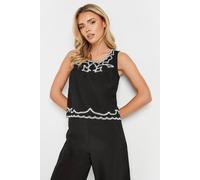 Pixiegirl Petite Embroidered Top In Black Black 6