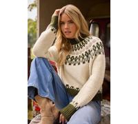 Pixiegirl Petite Fairisle Jumper In Natural Natural 10-12