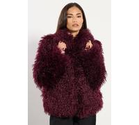 Pixiegirl Petite Faux Fur Jacket In Burgundy Burgundy 18