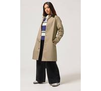 Pixiegirl Petite Faux Leather Car Coat In Stone Stone