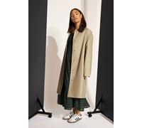 Pixiegirl Petite Faux Leather Car Coat In Stone Stone 6