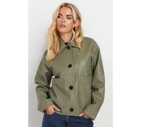 Petite Faux Leather Jacket PixieGirl Green 8