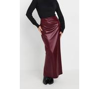 Pixiegirl Petite Faux Leather Skirt In Red Red