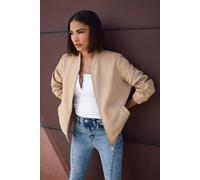 Pixiegirl Petite Faux Suede Bomber Jacket In Brown Brown 16