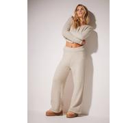 Pixiegirl Petite Fluffy Fleece Trousers In Light Beige Light Beige 10-12