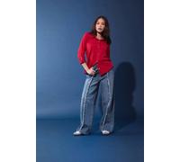 Pixiegirl Petite Frayed Seam Wide Leg Jeans In Mid Blue Mid Blue 10S