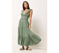 Pixiegirl Petite Frill Maxi Dress In Light Green Light Green 16