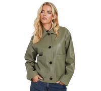 Petite Faux Leather Jacket PixieGirl Green 6